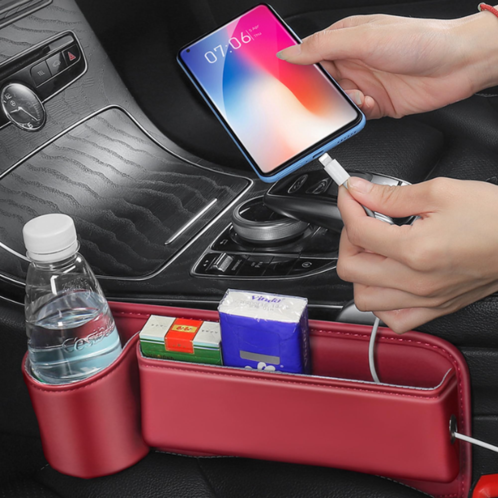 Car Seat Gap Filler Organizer for Phones, Keys, and More