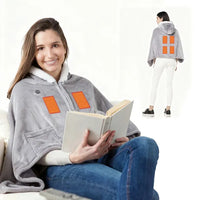 Super Cozy Heated Hoodie Blanket for Home or Travel