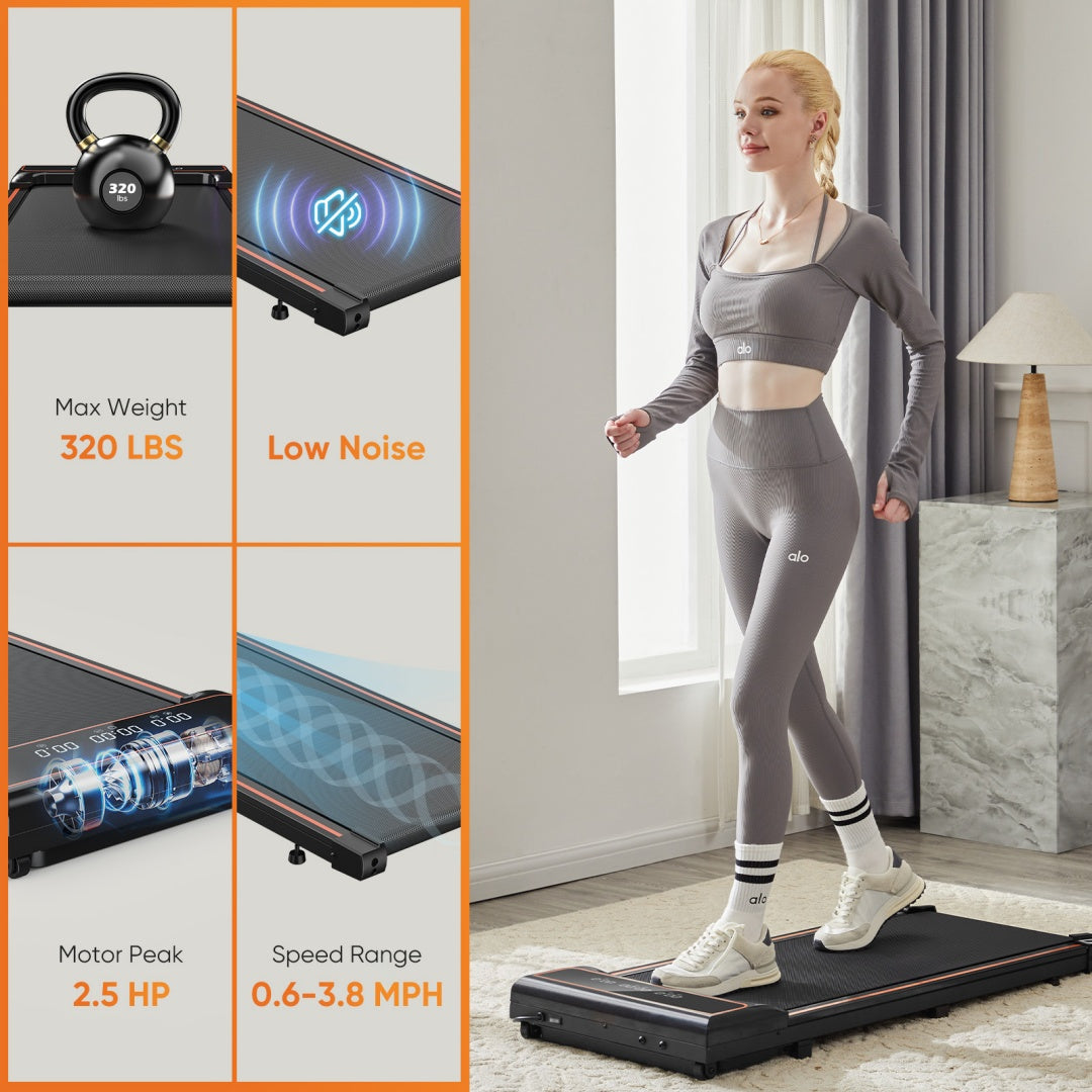 Compact Walking Treadmill for Home Fitness and Workdays