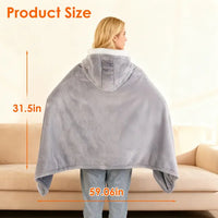 Super Cozy Heated Hoodie Blanket for Home or Travel